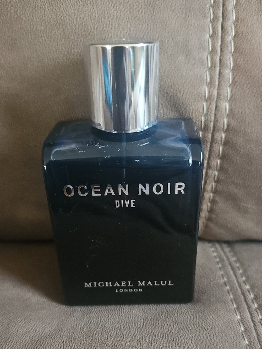 Ocean Drive Ocean Noir Dive Men’s Fragrance Bottle - Dark Blue & Silver